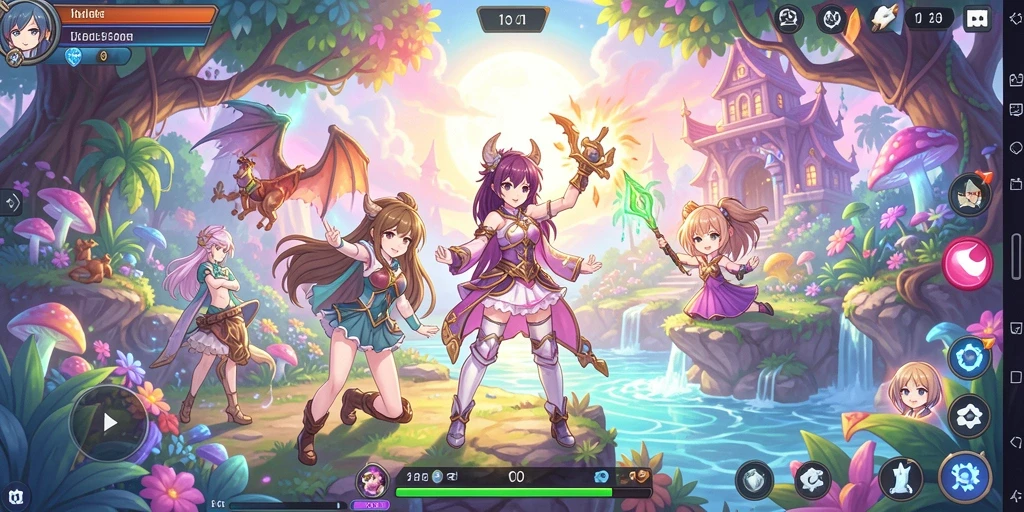 Tampilan awal game dengan motif batik yang indah.