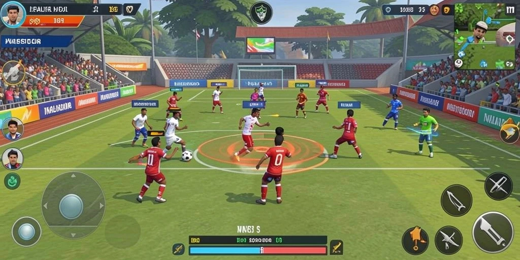 Screenshot 1: Menampilkan karakter utama dalam aksi petualangan.